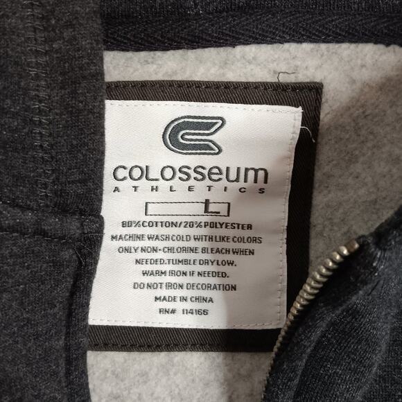 Colosseum Athletics Hoodie Women's Large Dark Charcoal Fresno State Full Zip - Picture 6 of 14